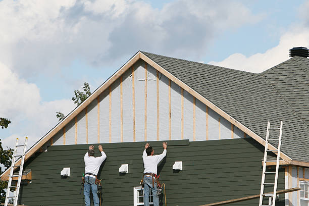 Professional Emergency Siding Repair technician working in Lumberville, PA